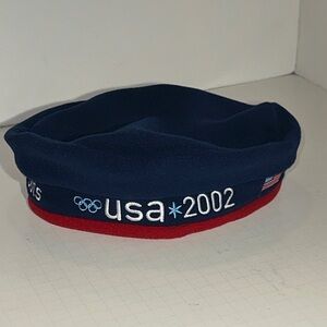 NWT USA 2002 Olympic Souvenir Sailor Cap - Navy & Red